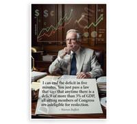 Warren Buffett Deficit Quote Inspirational 12"x18" US Made Poster