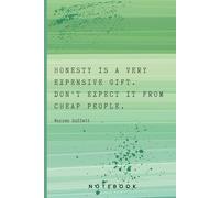 Warren Buffett Quote Notebook: Honesty is a very expensive gift. Don't expect it from cheap people.