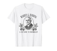 Warren G Harding Return to Normalcy Historical Portrait Value Graphic T-Shirt