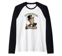 Warren Harding Wobbly Warren Presidential Satire Raglan Baseball Tee