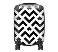 Warren Reed Black And White Abstract Pattern Suitcase - Small
