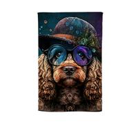 Warren Reed Cockapoo Dog Face Splashart Tea Towel