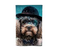 Warren Reed Cockapoo Dog Splashart Tea Towel