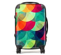 Warren Reed - Designer Colourful Grunge Circle Pattern Suitcase Cabin, Multi