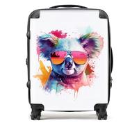 Warren Reed Colourful Splashart Koala In Glasses Suitcase - Large