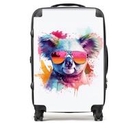 Warren Reed Colourful Splashart Koala In Glasses Suitcase - Medium
