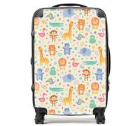 Warren Reed Designer Cute Pastel Jungle Animals Suitcase - Medium