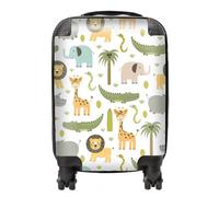 Cute Safari Animals Suitcase Warren Reed - Designer Green Mini Cabin