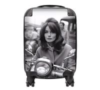 Warren Reed - Designer 1960 Out On The Bike Suitcase - Lightweight Hard Case, TSA Lock, 4 Spinner Wheels