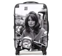 Warren Reed - Designer 1960 Out On The Bike Suitcase - Lightweight Hard Case, TSA Lock, 4 Spinner Wheels