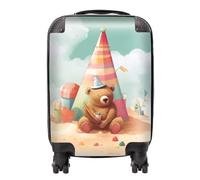Warren Reed - Designer A Bear On A Beach Holiday Suitcase Small, Multi