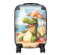Warren Reed - Designer A Crocodile On A Beach Holiday Suitcase Mini Cabin, Multi