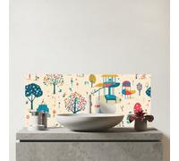 Warren Reed - Designer A Day At The Fair Glass Bathroom Splashback, Multi