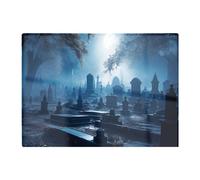 Warren Reed Designer A Moonlit Graveyard Glass Chopping Board