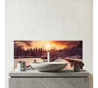 Warren Reed - Designer A Snowy Walk In London Glass Bathroom Splashback, Multi