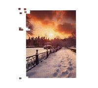 Warren Reed - Designer A Snowy Walk In London Jigsaw Puzzle | Size: 500 Piece Warren Reed - Designer Multicolor 500 Piece