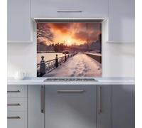 Warren Reed - Designer A Snowy Walk In London Kitchen Splashback | Size: 700mm x 750mm Warren Reed - Designer Multicolor 700mm x 750mm