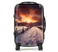Warren Reed - Designer A Snowy Walk In London Suitcase Cabin, Multi
