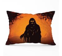 Warren Reed - Designer A Spooky Black & Orange Ghost Cushions | Size: 33 cm x 48 cm Warren Reed - Designer Orange 33 cm x 48 cm