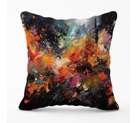 Warren Reed - Designer A Vibrant Abstract Painting Capturing The Energy & E Outdoor Cushion in Orange | Size: 60 cm x 60 cm Warren Reed - Designer Orange 60 cm x 60 cm