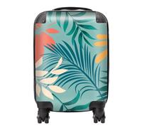 Warren Reed - Designer Abstract Bright Colorful Tropical Leaves Suitcase - Lightweight Hard Case, TSA Lock, 4 Spinner Wheels