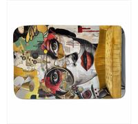 Warren Reed - Designer Abstract Face Behind Sofa Sherpa Blanket | Size: Large Warren Reed - Designer Multicolor Large