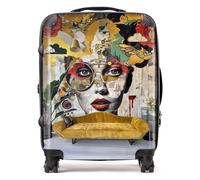 Warren Reed - Designer Abstract Face Behind Sofa Suitcase - Lightweight Hard Case, TSA Lock, 4 Spinner Wheels