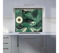 Warren Reed - Designer Abstract Green Moon Kitchen Splashback - W600mm x H650mm