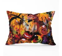 Warren Reed - Designer Abstract Halloween Painting Cushions in Orange | Size: 33 cm x 48 cm Warren Reed - Designer Orange 33 cm x 48 cm