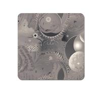 Warren Reed - Designer Abstract Moon Shapes Coasters - Set of 4 in Grey Warren Reed - Designer Grey