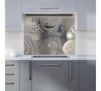 Warren Reed - Designer Abstract Moon Shapes Kitchen Splashback W900Mm X H650Mm, Multi
