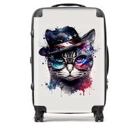 Warren Reed - Designer American Shorthair Cat Face Glasses Splashart Suitcase Medium, Multi