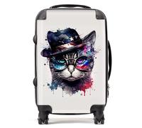Warren Reed - Designer American Shorthair Cat Face Glasses Splashart Suitcase Cabin, Multi