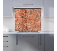Warren Reed - Designer Authentic Terracotta Quartz Effect Kitchen Splashback in Brown | Size: 600mm x 650mm Warren Reed - Designer Brown 600mm x 650mm