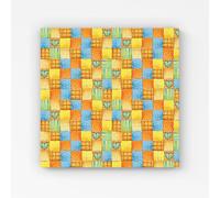 Warren Reed - Designer Baby Watercolour Blanket Pattern Canvas in Yellow | Size: w40 inch x h40 inch Warren Reed - Designer Yellow w40 inch x h40 inch