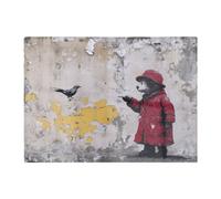 Warren Reed - Designer Banksy Inspired Bear Chopping Board, Multi