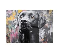 Warren Reed Designer Banksy Inspired Black Labrador Chopping Board