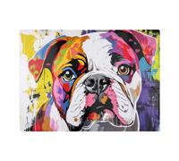 Warren Reed Designer Banksy Inspired Colourful Bulldog Chopping Board