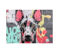 Warren Reed - Designer Banksy Inspired Doberman Chopping Board, Multi