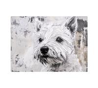 Warren Reed Designer Banksy Inspired Thoughtful West Highland Terrier Chopping Board