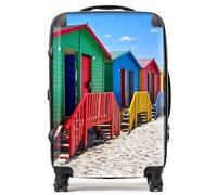 Beach Huts At Muizenberg Beach Suitcase Warren Reed - Designer Blue Medium