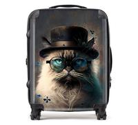 Warren Reed - Designer Birman Cat Face Glasses And Hat Splashart Suitcase Large, Multi