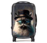 Warren Reed - Designer Birman Cat Face Glasses And Hat Splashart Suitcase Cabin, Multi
