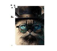 Warren Reed - Designer Birman Cat Face Splashart Jigsaw Puzzle | Size: 500 Piece Warren Reed - Designer Multicolor 500 Piece