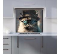 Warren Reed - Designer Birman Cat Face Splashart Kitchen Splashback W900Mm X H650Mm, Multi