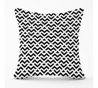 Warren Reed - Designer Black And White Abstract Pattern Cushions 45cm x 45cm