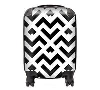 Warren Reed - Designer Black And White Abstract Pattern Suitcase Mini Cabin, Multi