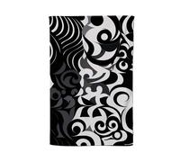 Warren Reed - Designer Black Grey Abstract Tea Towel Warren Reed - Designer Black