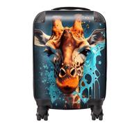 Warren Reed - Designer Blue Giraffe Face Splashart Suitcase Large, Multi
