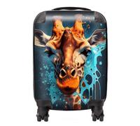 Warren Reed Designer Blue Giraffe Face Splashart Suitcase - Mini Cabin